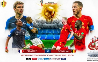 Lịch thi đấu bán kết World Cup 2018: Pháp vs Bỉ, 01h0 giờ VN