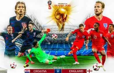 Lịch thi đấu bán kết World Cup hôm nay 11/7: Anh vs Croatia