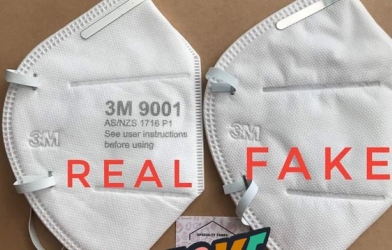 Khẩu trang 3M chống virus thật và giả: 3 mẹo để nhận biết