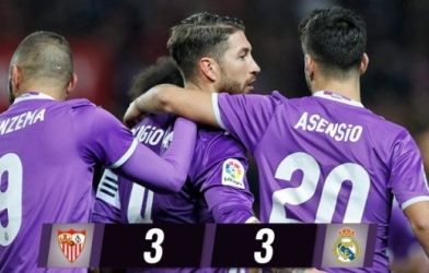 Highlights: Sevilla 3-3 Real Madrid (Cup nhà Vua TBN)