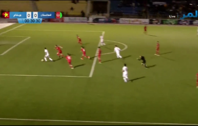 Cầu thủ Afghanistan volley tuyệt đẹp cân bằng tỷ số 1-1