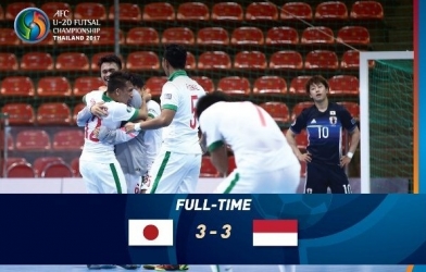 Video Futsal: U20 Nhật Bản 3-3 U20 Indonesia
