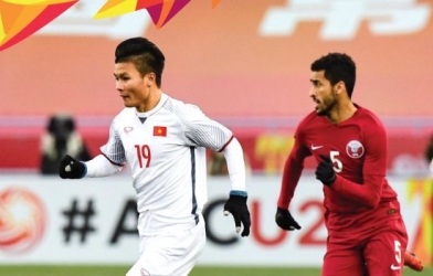 VIDEO: Cú đúp của người hùng Quang Hải vào lưới U23 Qatar