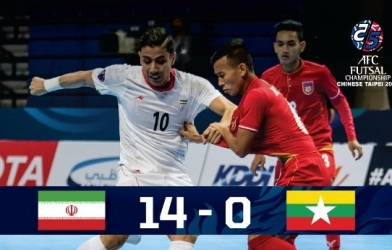 Video Futsal: Iran 14-0 Myanmar
