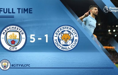 Highlights: Man City 5-1 Leicester (Vòng 27 Ngoại hạng Anh)