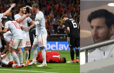 Messi bỏ về khi chứng kiến Argentina thảm bại trước Tây Ban Nha