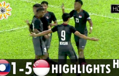 Highlights: U21 Lào 1-5 U21 Singapore (Giao hữu 2018)