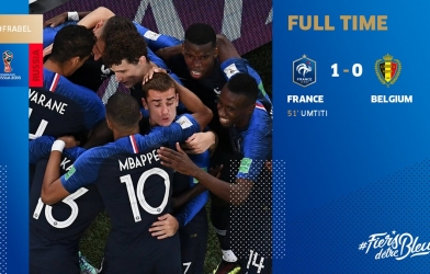 VIDEO: ĐT Pháp ăn mừng tấm vé vào chung kết World Cup 2018