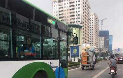 Hà Nội: Đã lắp camera để phạt nguội xe đi vào làn buýt nhanh BRT