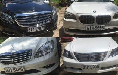 Dàn xế sang biển 'khủng' tham gia rước dâu tại Bình Dương