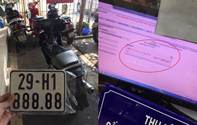 Hy hữu: Bấm ngẫu nhiên, chủ nhân xe máy bốc biển ngũ quý