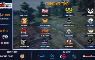 Chung kết PUBG VietNam Divine với hàng loạt tên tuổi lớn 