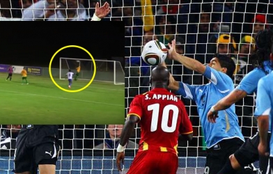 VIDEO: Cầu thủ tái hiện 'bàn tay Chúa' của Suarez và cái kết