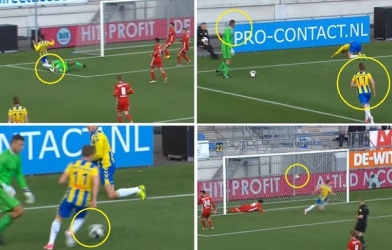 VIDEO: Thủ môn báo hại đội nhà vì mải nhìn tiền đạo đối phương