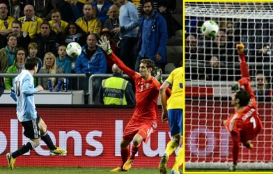 VIDEO: Siêu phẩm 'ngả bàn đèn' khiến Messi ăn mừng hụt