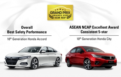 Honda City và Accord 'ẵm' loạt giải thưởng của ASEAN NCAP