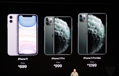 iPhone 11 có 3 mẫu, giá từ 699 USD, Apple Watch 5 giá từ 399 USD