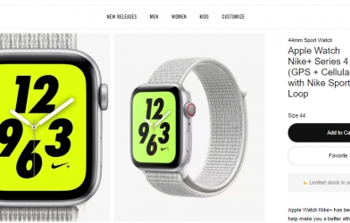 Apple Watch 4 phiên bản thể thao Nike+ giảm giá tới 100 USD