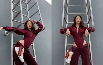 Chi Pu khoe eo 'con kiến' với BST Ivy Park x Adidas