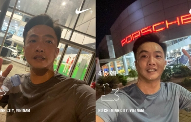 Cường Đô-la chạy bộ với ứng dụng Nike Run Club