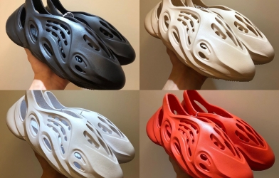 Giày 'độc' Yeezy Foam Runner của Adidas lộ diện cả 4 màu