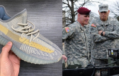 Lộ ảnh Yeezy Boost 350 v2 Israfil giống màu quân phục Hoa Kỳ