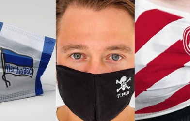 Các CLB bóng đá ở Đức phát hành khẩu trang theo màu áo