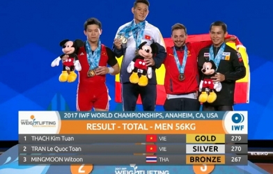 Thạch Kim Tuấn tạo địa chấn tại giải Cử tạ vô địch thế giới 