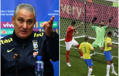 HLV Tite chỉ trích thậm tệ bàn thắng không hợp lệ của Thụy Sĩ