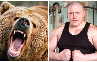 VIDEO: Võ sĩ MMA đánh nhau với gấu khổng lồ