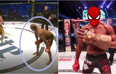 Võ sĩ 'Người Nhện' hạ đối thủ mặc váy để đoạt găng tay vô cực