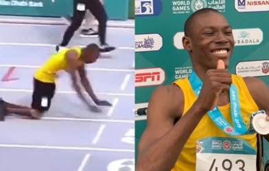 VIDEO: VĐV chạy bằng tay giành HCB khiến dân mạng khâm phục