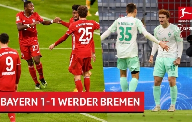 Video bàn thắng Bayern Munich 1-1 Bremen: Người hùng Neuer