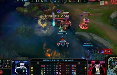 BLV MSI 2017 gây sốt với phát ngôn khi GAM thắng TSM ở ván 1