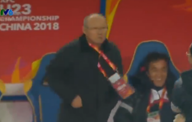 HLV Park Hang Seo ăn mừng cuồng nhiệt cùng U23 Việt Nam