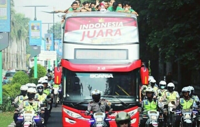 Vô địch U22 Đông Nam Á, Indonesia diễu hành, nhận thưởng ' cực khủng'