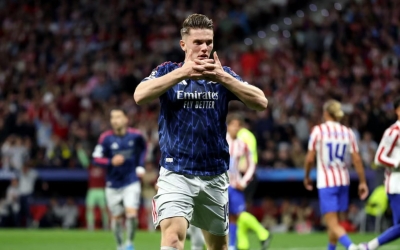 Trực tiếp Atletico Madrid 1-1 Arsenal: Alvarez sút tung lưới gỡ hoà