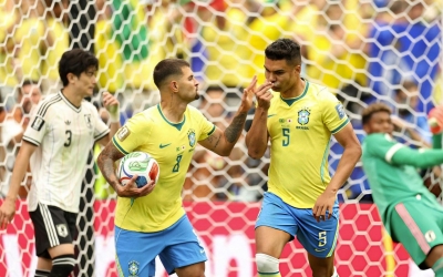 Trực tiếp Brazil 1-1 Nhật Bản: Casemiro đánh đầu rực cháy