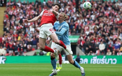 Trực tiếp bóng đá Arsenal 0-0 Man City: Thế trận giằng co