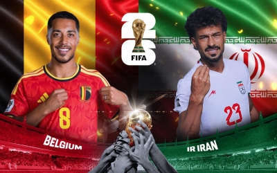 Link xem trực tiếp Bỉ vs Iran hôm nay 22/6 trên VTV - World Cup 2026