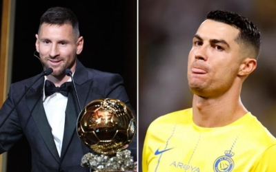 CĐV đồng loạt réo tên Ronaldo khi Messi được đề của Quả bóng Vàng 2026