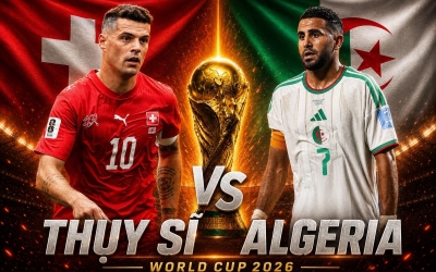 Link xem trực tiếp Thụy Sĩ vs Algeria hôm nay 3/7 trên VTV - World Cup 2026