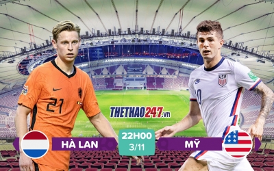 Trực tiếp Hà Lan vs Mỹ, 22h00 hôm nay trên trên VTV2