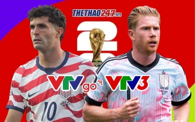 VTVgo VTV3 trực tiếp Mỹ vs Bỉ, 7h00 ngày 7/7 - World Cup 2026