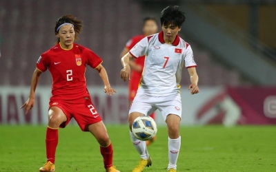 ĐT nữ Việt Nam thua Trung Quốc 0-2 ở trận giao hữu đầu tiên