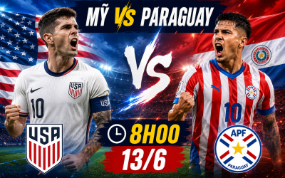 Trực tiếp bóng đá Mỹ vs Paraguay, 8h00 hôm nay 13/6