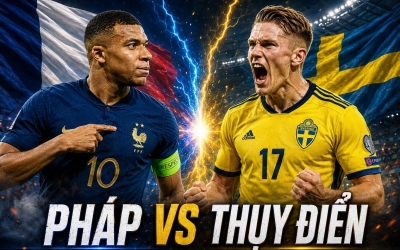 Trực tiếp bóng đá Pháp vs Thuỵ Điển: Đã có đội hình ra sân