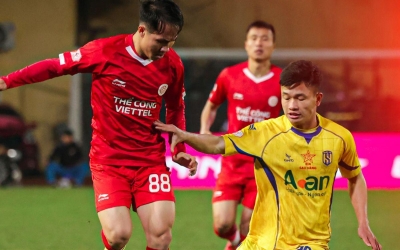 Trực tiếp Viettel 1-3 SLNA: Dấu chấm hết