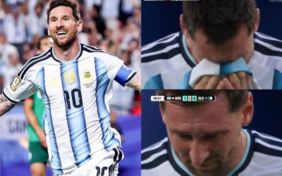 Messi bật khóc sau khi ghi bàn: 'Tôi đã trải qua những ngày...'