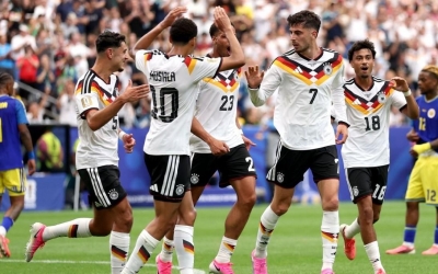 Cầu thủ Đức và Curacao cùng cầu nguyện sau trận đấu tại World Cup 2026